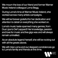 Warner Music Ireland's tribute image 1