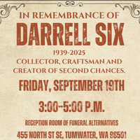 Darrell Six Obituary, Tumwater, WA